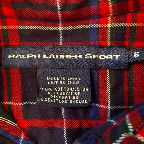 Ralph Lauren Sport Vintage Flannel Plaid Button Up - Picture 6 of 9